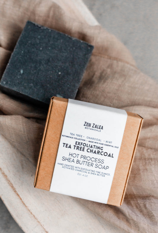 Tea Tree Charcoal Exfoliating Hot Process Soap