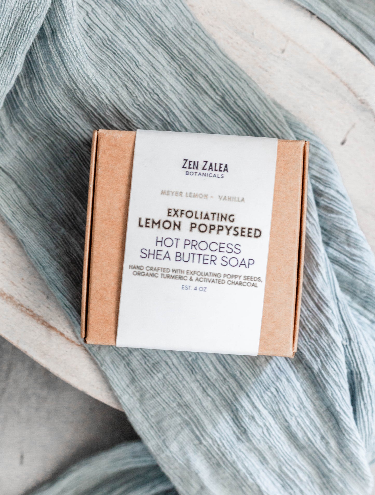 Lemon Poppyseed Turmeric Exfoliating Shea Butter Soap